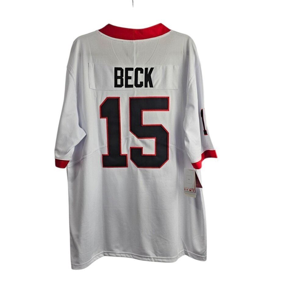 Stitched #15 Carson Beck Georgia Bulldogs College Nike White Football Jersey New - Picture 8 of 14